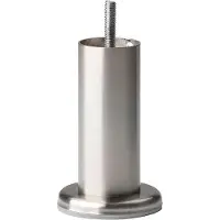 Furniture Legs Europe Stalen meubelpoot rvs look rond ø 4,2 cm en hoogte 14 cm (M8)