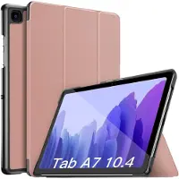 Ntech Hoes Geschikt voor Samsung Galaxy Tab A7 Hoes - 10.4 inch - (2020/2022) - Trifold Bookcase - Rose Goud