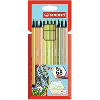 Stabilo Pen 68 - Viltstift - 1,4 mm punt - Geassorteerde zachte kleuren (10 stuks)