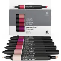 Winsor & Newton ProMarker Set 6 stuks rode tinten