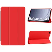 Ntech Hoes Geschikt voor Samsung Galaxy Tab A9 hoes – tri-fold bookcase met auto/wake functie - 8,7 Inch – Rood