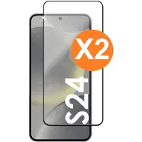 Ntech Screenprotector Geschikt voor Samsung Galaxy S24 5G Screenprotector Bescherm Glas Full Cover Zwart 2pack | Volledige Beschermglas Tempered Glass | Samsung Galaxy S24 5G Screenprotector