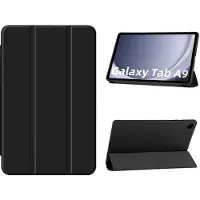 Ntech Hoes Geschikt voor Samsung Galaxy Tab A9 hoes – tri-fold bookcase met auto/wake functie - 8,7 Inch – Zwart