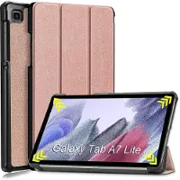 Ntech Hoesje Geschikt Voor Samsung Galaxy Tab A7 lite hoes Bookcase Rose Goud - Hoes Hoesje Geschikt Voor Samsung Galaxy Tab A7 lite hoesje Smart cover