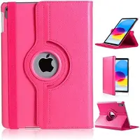 Ntech Hoes geschikt voor iPad 2022 (10.9) 10e generatie draaibare bookcase 360° Case - Pink