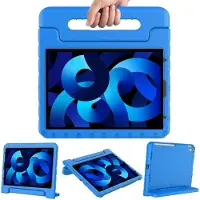 Ntech Hoes geschikt voor iPad Air 2022 kinderen Blauw - Hoes geschikt voor iPad Air 4 10.9 kinderen Hoes - Hoes geschikt voor iPad 5th generatie hoesjes Kidsproof Backcover met handvat - Ntech