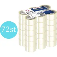 Discountershop Verpakkingstape Transparant 50mm x 66m - 72 Rollen - PP High Tack Low Noise - Temperatuurbestendig voor Langdurige en Koude Opslag - Asgat 78mm