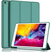 Ntech Tablethoes - Geschikt voor ipad 2018 hoes met pencil houder bookcase Pine Groen - iPad 2017 hoes met pencil smart cover - ipad hoes 6e generatie - iPad hoes met apple Pencil Vakje