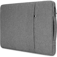 Ntech Hoes Geschikt voor Macbook Air M3 hoes Sleeve Spatwater proof Donker Grijs - Macbook Air 13.6 inch Hoes 2024 2022 met handvat & ruimte voor accessoires