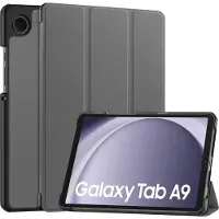 Ntech Tablet Hoes Geschikt voor Samsung Galaxy Tab A9 / Galaxy Tab A11 8.7 inch hoes Trifold Bookcase - Grijs