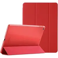 Ntech iPad Hoes 2018 - iPad 2017 Hoes Rood -iPad hoes 5e / 6e generatie iPad hoes siliconen - iPad hoesje Soft smart cover - iPad 2018 Hoes - iPad 9.7 hoes - iPad hoesje Bookcase Trifold-