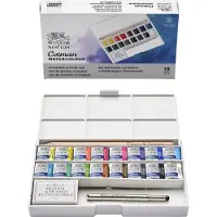 Winsor & Newton 0390060 Cotman Aquarelverf Set – Deluxe Sketcher’s Pocket Box – 16 Kleuren Waterverf – Compact Aquarelset voor Reizen & Schetsen