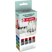 Talens Art Creation Glas & Porselein Transparant Set 4 x 30 ml Blauw