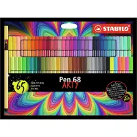 Stabilo Premium Felt Tip Pen Pen 68 ARTY - Portemonnee met 65-65 kleuren