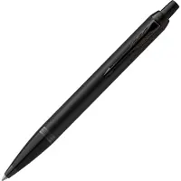 Parker IM balpen | Matzwart met zwart detail | Medium punt met blauwe vulling | met geschenkdoos