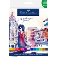 Faber-Castell - Duo aquarel marker - Goldfaber - set 12 stuks - brush / 0,6mm - FC-164612
