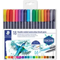 Staedtler 3001 brushpennen met dubbele punt (18 stuks)