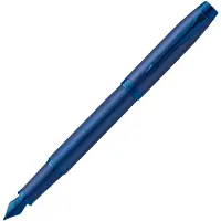 Parker IM Monochrome vulpen | blauwe inkt | blauwe afwerking en details | fijne punt | geschenkverpakking