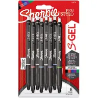 Sharpie S-Gel | Gelpennen | Medium punt (0,7 mm) | Diverse kleuren | 8 stuks