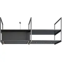 NOVY 15010 eiland afzuigkap zwart, 90 cm. breed | .