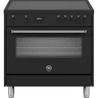 Bertazzoni MPL95I1ENNT fornuis 5-pits inductie fornuizen - kleur zwart zuinig energieklasse A - 90 cm breed inductiefornuis