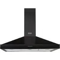 Stoves Sterling CHIM 100PYR BLK wand afzuigkap zwart, 100 cm. breed zuinig energieklasse A