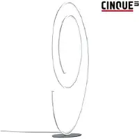 Cinque vloerlamp Ciola nikkel mat