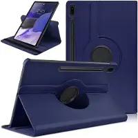 Ntech Hoesje Geschikt Voor Samsung Galaxy Tab S8 Ultra hoes Draaibare Book Case Cover Donker Blauw - Hoesje Geschikt Voor Samsung Galaxy Tab S8 Ultra hoesje 14.6 2022