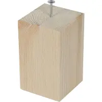 Furniture Legs Europe Meubelpoot vierkant 9 bij 9 cm en hoogte 15 cm van massief hout, 9 x 9 cm