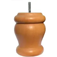 Furniture Legs Europe Meubelpoot rond Ø 9 cm en hoogte 12 cm van massief hout (M8)