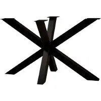 Furniture Legs Europe Stalen matrix zwart spinpoot 140 bij 70 cm en hoogte 72 cm (5 x 5 cm)