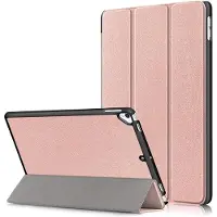 Ntech Hoes geschikt voor Apple iPad (2019 / 2020) 10.2 Smart Hoes Hard Case - Rosegoud
