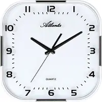 Atlanta Wandklok White & Silver Modern Design