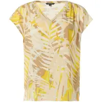 Comma Blouse beige / donkergeel / offwhite