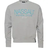 Nassau Beach Beach Club Sweatshirt 'NB231041' lichtblauw / grijs / grijs gemêleerd / wit