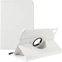 Peachy 360 Rotating bookcase Vegan Leather hoes geschikt voor iPad mini 6 2021 & iPad mini 7 2024 - wit