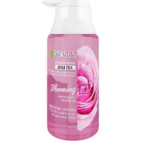 Agiva Zijdezachte douche gel met puur rozen water uit Bulgarije - verfrissend en kalmeer - gevoelige en droge huid 300ml