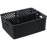 5 Five Set van 4 plastic mandjes voor opslag FOLK.
