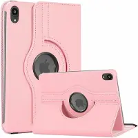 Ntech Tablet Hoes geschikt voor iPad Mini 7 (A17 Pro 2024) hoes 360° draaibare Bookcase - Licht Roze