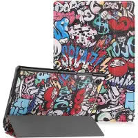 Ntech Samsung Galaxy Tab A8 Hoes Graffiti - Samsung Tab A8 hoesje (10.5 inch 2021) smart cover - Tab A8 hoes bookcase - hoes Samsung Tab A8 2021 - hoesje Samsung Galaxy Tab A8 2021