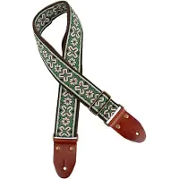 Gaucho GST-1283-2 Classic Jacquard Serie gitaarriem groen/wit