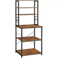 Mazazu MIRA Home - Opbergrek - Keukenkast - Bruin - Zwart - Spaanplaat - Staal - 40x60x167