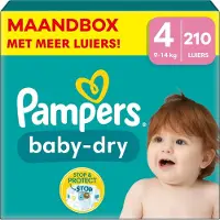 Pampers - Baby Dry - Maat 4 - Maandbox - 210 stuks - 9/14 KG