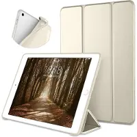 Ntech iPad Hoes 2018 - iPad 2017 Hoes Goud -iPad hoes 5e / 6e generatie - iPad hoes siliconen - iPad hoesje Soft smart cover - iPad 2018 Hoes - iPad 9.7 hoes - iPad hoesje Bookcase Trifold-