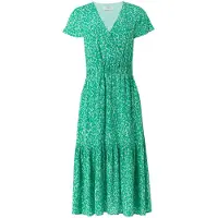 Comma casual identity Jurk lichtblauw / appel