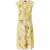 Comma Kokerjurk beige / lichtblauw / geel / safraan