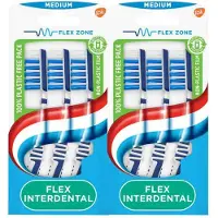 Aquafresh 2x Tandenborstel Flex Interdental Medium 3 stuks