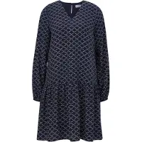 Comma casual identity Jurk donkerblauw / wit