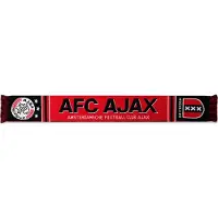 Ajax -sjaal rood/zwart logo en schild