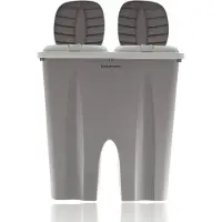 Discountershop Afvalemmer 50 Liter (2x 25L) - Beige - voor Afvalscheiding - Prullenbak - afval - afvalbak - Container